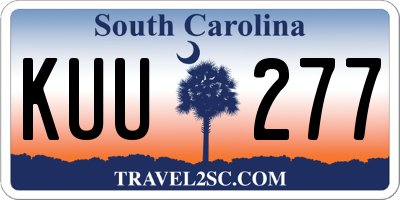 SC license plate KUU277