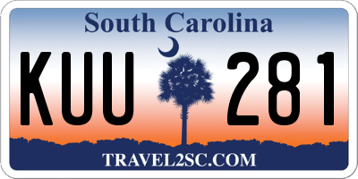 SC license plate KUU281
