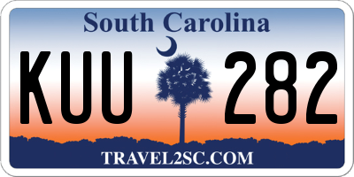 SC license plate KUU282