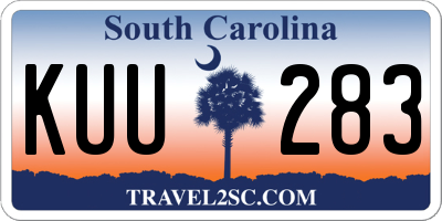 SC license plate KUU283