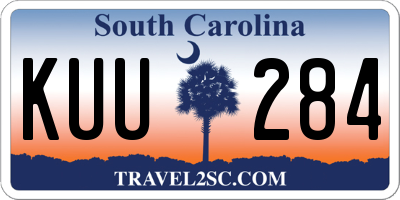 SC license plate KUU284