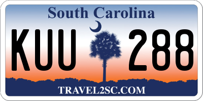 SC license plate KUU288