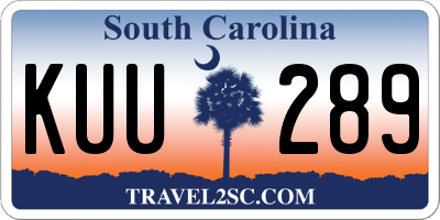 SC license plate KUU289