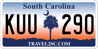 SC license plate KUU290