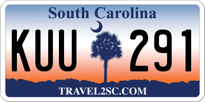 SC license plate KUU291