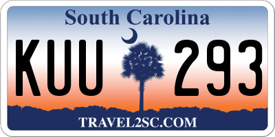 SC license plate KUU293