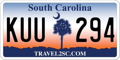 SC license plate KUU294