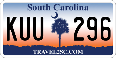 SC license plate KUU296