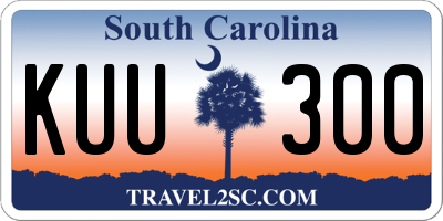 SC license plate KUU300