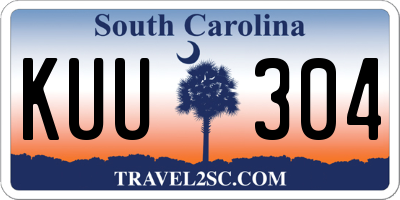 SC license plate KUU304
