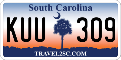 SC license plate KUU309