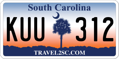 SC license plate KUU312