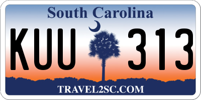 SC license plate KUU313