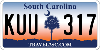 SC license plate KUU317