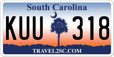 SC license plate KUU318