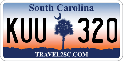 SC license plate KUU320