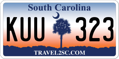SC license plate KUU323