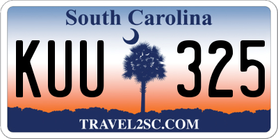 SC license plate KUU325