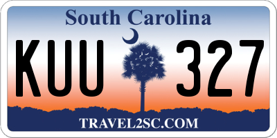 SC license plate KUU327