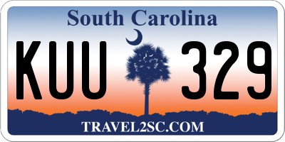 SC license plate KUU329
