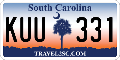 SC license plate KUU331