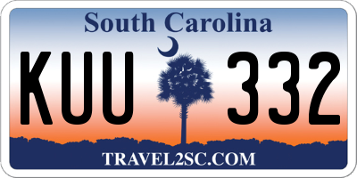 SC license plate KUU332