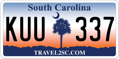 SC license plate KUU337