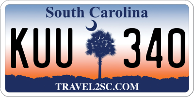SC license plate KUU340