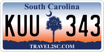 SC license plate KUU343