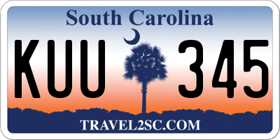 SC license plate KUU345