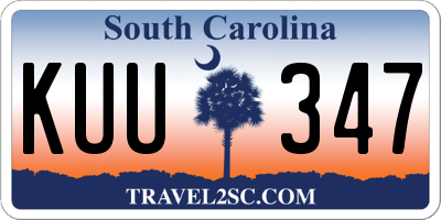 SC license plate KUU347