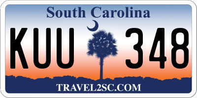 SC license plate KUU348