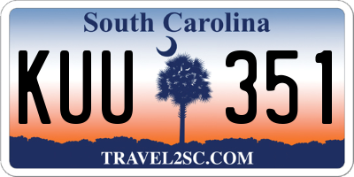 SC license plate KUU351