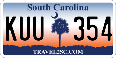 SC license plate KUU354
