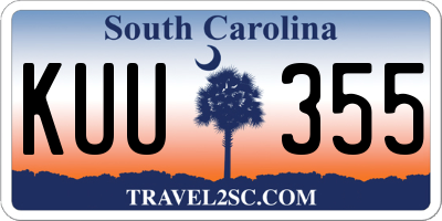 SC license plate KUU355