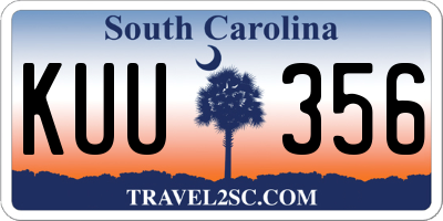 SC license plate KUU356