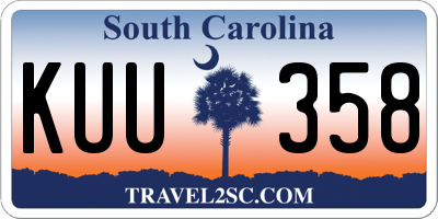 SC license plate KUU358