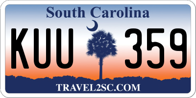 SC license plate KUU359