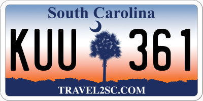 SC license plate KUU361