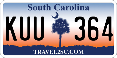 SC license plate KUU364