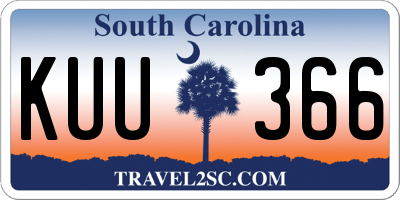 SC license plate KUU366