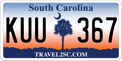 SC license plate KUU367