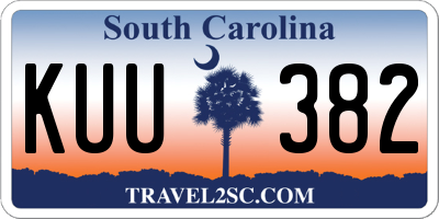 SC license plate KUU382