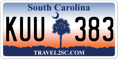 SC license plate KUU383