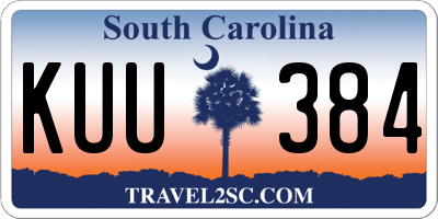 SC license plate KUU384
