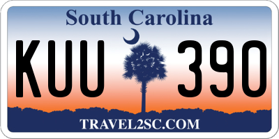 SC license plate KUU390