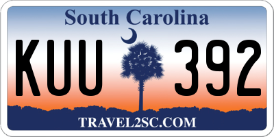 SC license plate KUU392