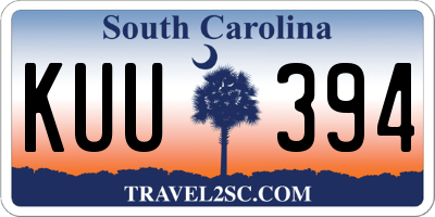 SC license plate KUU394