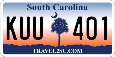 SC license plate KUU401