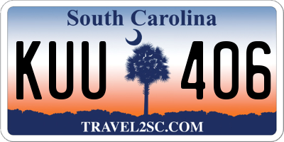 SC license plate KUU406